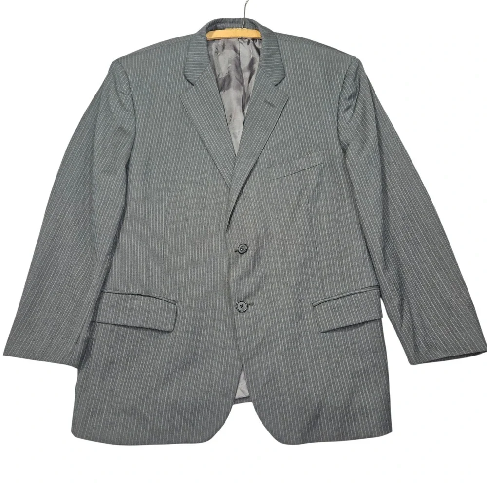 Brooks Brothers 346 Pinstripe Stretch Blazer Sport Coat Grey Sz 40R